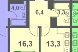 Недвижимость Квартиры / 1-к квартира, 40.6 м², 9/19 эт.