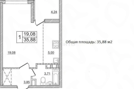 Продам однокомнатную новостройку 36.0 м² этаж 16/17 район Анапский город Анапа улица Ленина 180а корп. 1